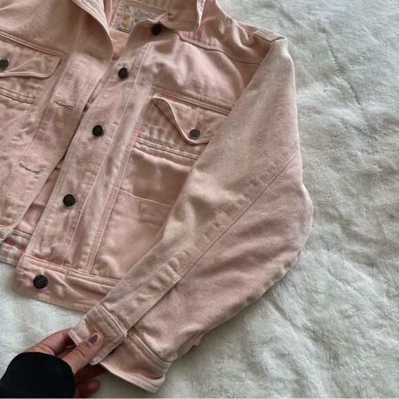 MBD by Bitterman Vintage 80s Pink Denim Jacket Size Medium - Picture 7 of 10